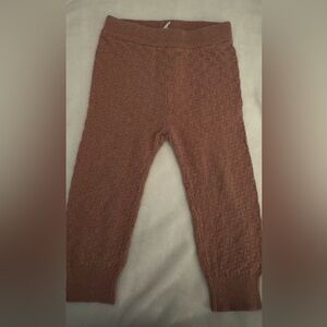 Kate Quinn Textured Knit Leggings in Brown